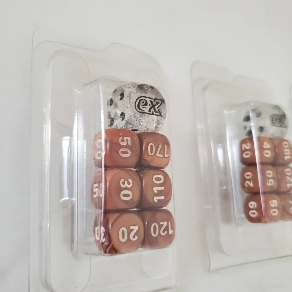 Pokemon TCG Damage Counter Dice Sets Copper Marbled ex Marker 3 Packs New